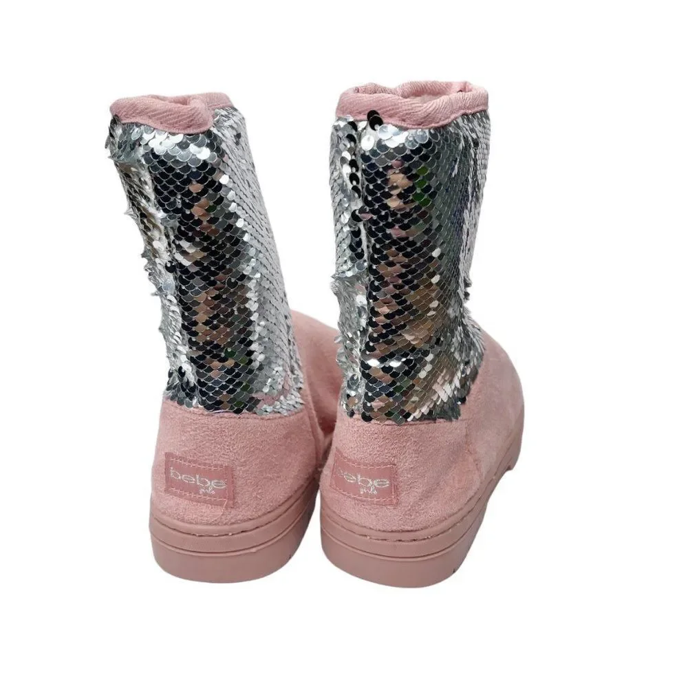 BEBE Microsuede Sequin Faux Fur Lined Winter Boot